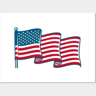 american flag Posters and Art